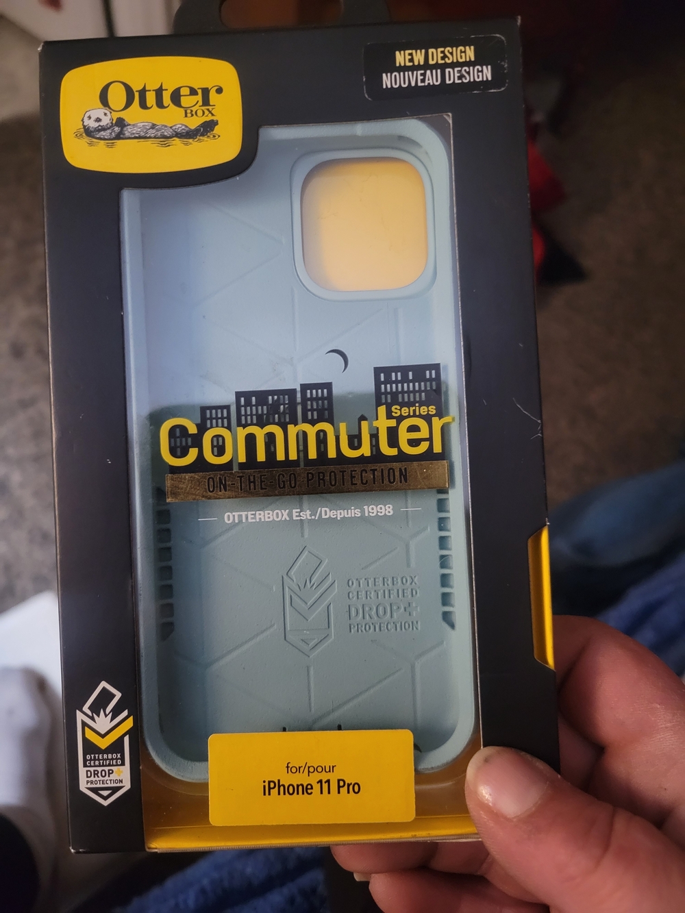 OtterBox Commuter Series Case for iPhone 11 Pro - Light Blue with Yellow Accent